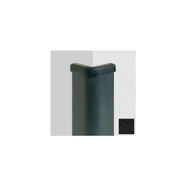 Pawling Black Epdm Rubber Corner Guard, 3" Wings, 12'H, W/Full-Height Galvanized Steel Retainer, Epdm Rubber CG-4-12-1 - main